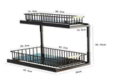 Under Sink Cabinet Shelf Multifunctional Slide Out Double Layer Spice Drawer Storage Sink Shelf for V1294-YM0706-3118230222712