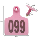 1-100 Cattle Number Ear Tags 5x4cm Set - Small Pink Pig Goat Livestock Label V238-SUPDZ-40192186482768