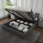 Milano Capri Luxury Gas Lift Bed With Headboard - Grey No.28 - Double ABM-10001605