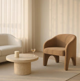 Interior Ave - Nova Sculptural Accent Chair Velvet Chocolate V355-IA-AC-NC