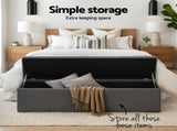 Artiss Storage Ottoman Blanket Box 140cm Linen Dark Grey OTM-L140-DA-GY-AB