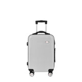 20" Digital Weighing Scale and USB Charging Port Lightweight Carry-on Luggage Suitcase Silver V915-FB3001-S-SL