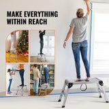 VEVOR Folding Work Platform, 330 lbs Load Capacity, Aluminum Drywall Stool Ladder, Heavy Duty Work V952-ZDPTGDBKD76CMO2TUV0