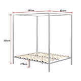 4 Four Poster Double Bed Frame V63-826581