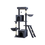 i.Pet Cat Tree Tower Scratching Post Scratcher 138cm Trees Condo House Grey PET-CAT-M138-GR