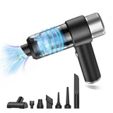 4-in-1 Handheld Car Vacuum Cleaner Portable Cordless Air Duster with LED Light for Car Home Office V1263-JX-7246-1