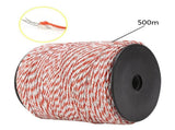 500M White&Red Electric Livestock Fence Wire Stainless Steel Conductive Rope V1294-YM0901-JYA01100