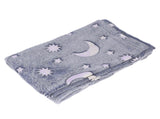 1.5x2m Luminous Blanket Double Side Flannel Star Moon Design Soft Glow in The Dark Blanket for V1294-YM0523-3117220043214