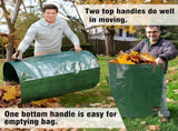 3-Pack 72 Gallon Yard Waste Bags, Reusable Heavy Duty Collapsible Garden Leaf Bags with Plastic V1258-DP02-C-243