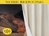 2 Pack Natural 100% Blackout Linen Curtains, Farmhouse Thermal Insulated Drapes for Living Room and V1189-LC-AMZ-00226