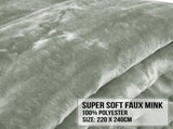 Laura Hill 800-GSM Mink Blanket Queen Size Double-Sided Soft Plush Bed Faux Throw Rug Sage MNKHV-SG