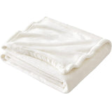 Warm Lightweight Flannel Fleece Blanket, Super Soft Plush Cover For Indoor Rest & Leisure, White, V1221-XM-LB3033-GM128
