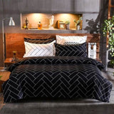 Black&White Queen Size Duvet Quilt Cover Set V493-MQ-331