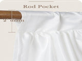 Farmhouse Ruffled Valance Curtain, Rod Pocket Three-Tier Window Treatment for Kitchen, Bathroom and V1189-LC-AMZ-00235
