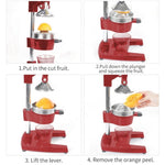 SOGA 2X Commercial Manual Juicer Hand Press Juice Extractor Squeezer Orange Citrus Red JUICERMANUALREDX2