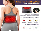 Heated Waist Belt with Vibration Massage Infrared Heat Therapy, 3 Temp Levels, Rechargeable & V1232-HGDRHYD001