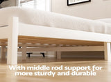 Artiss Bed Frame Double Size Wooden Platform with 2 Storage Drawers White SOFIE WBED-G-001D-WH-DRAW