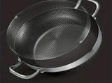 30cm Stainless Steel Non-Stick Frying Pan with Glass Lid Silver V1142-LP1005007016082902