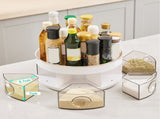 Spice Spinner Rack Corner Round Multi Functional 2 Tiered Storage Organizer Holder V1294-YM0901-3117230436711