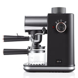 Compact Semi-Automatic Espresso Coffee Machine with Milk Frother Wand, 5Bar Pressure Extraction V1341-ZY-339XXBY4-BLACK