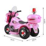 Rigo Kids Electric Ride On Police Motorcycle Motorbike 6V Battery Pink RCAR-MBIKE99-PK