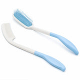 EQUIPMED Long Handle Hair Brush & Comb Set, Easy to Use Ergonomic Detangling Padded Hairbrush, V219-HELPEREQLG6A