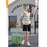 20 Inch Cute Carry On Suitcase, Hard Shell Cabin Luggage with USB Charging Port & Cup Holder, V1265-YY-278