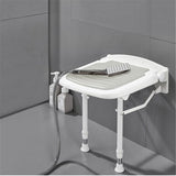 Wall-Mount Foldable Shower Chair, Adjustable, Non-Slip Feet V178-66807