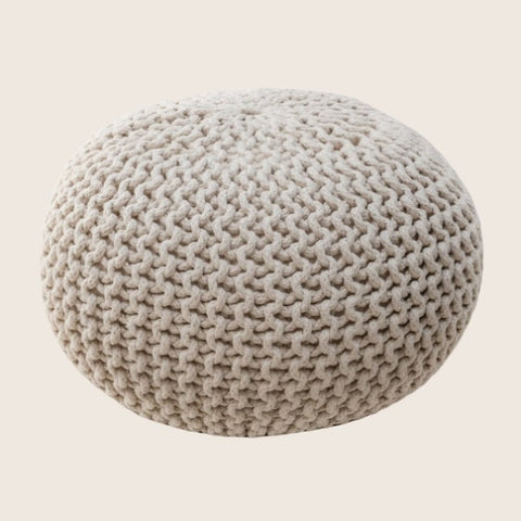 Braided Ottoman Pouffe Footstool Hand Knitted V262-CI-STK-011N