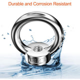 12 pcs Ring Nut, 304 Stainless Steel Ring Nuts, M8 Eye Nut, Eye Nuts, Rings, Eye Bolt For V1188-MS-227-0738