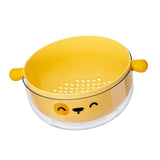 Double Layer Colander Bowl Set Large Capacity TPR Handle Fruit Vegetable Washing Bowl Strainer V1294-YM0901-3118230432511