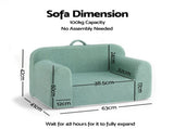 Artiss Sofa Foam Couch with Carry Handle Mint Green SBED-M-KIDS-TEDY-GN