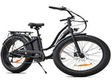 VALK Electric Fat Tyre Cruiser Bike, Step-Through eBike with Throttle, Tektro Hydraulic Brakes, V219-BIKFATVAF5KA