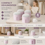 Quad Pack Purple Tabletop Anti-Humidity Containers, Multi-Cabinet Office & Bedroom Solution, V1221-XM-LB2060-GM0077