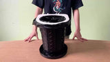 Gray Black collapsible camping toilet, portable outdoor toilet, camping furniture Australia, V1106-132-34283