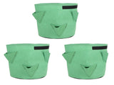 3Pcs 6-Holes Strawberry Planting Bag Felt Garden Plant Grow Bags 26L/7Gallon Green V1294-YM0721-3111210057311