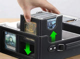Trading Card Storage Box 3 Row TCG Organiser Magnetic Leather Case with Dividers for MTG Pokemon V63-957681