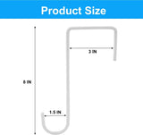 8 Pack Vinyl Fence Hooks, White Powder Coated Steel Hangers for Bird Feeders, Plants, Lights and V1189-LC-RY-00037