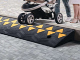 Rubber Curb Ramp 9.4 cm Rise Height Sidewalk Curb Ramp, 25 cm Width 100 cm Length Driveway Ramp for V952-SJDLYPDGB139420KPV0