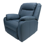 Bella 1 Seater Electric Recliner Genuine Leather Upholstered Lounge - Blue V315-VHNL-PINN-13