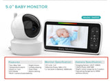 SM650 5-Inch No-WiFi Baby Monitor with Camera, 300 m Range, Two-Way Audio, VOX, Night Vision, V1188-MS-731-001