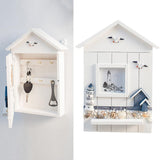 Wood Keys Box Wall Mounted Sundries Holders Practical Convenient Key Holder Storage Box Cabinet V1294-YM0718-10074786