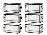 6 pc Large Heavy-Duty Thick Plastic Clear Bag for Clothes, Moving &, Thick Clear V1369-AZ3-W-15260