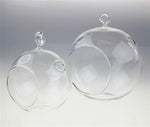 24 Bulk Buy of Hanging Clear Glass Ball Tealight Candle Holder - 8cm Diameter / High - Wedding Globe V382-CLRBALL8CMX24