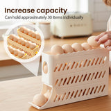 2026 Egg Holder for Fridge, Upgraded 4 Tiers Automatic Rolling Egg Dispenser, No Assembly Required V1258-DP02-F-39