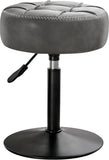 Adjustable Vanity Stool, 360 Swivel Chair for Makeup Room, Gray Faux Leather Stool for Bathroom & V1258-DP02-C-1418