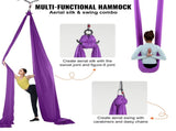 Aerial Silk & Yoga Swing, 8 m Length, Aerial Yoga Hammock Kit with 100gsm Nylon Fabric, Full Rigging V952-DCK822X28MSZR9A6KV0