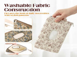2 PCS Floral Quilted Baby Wipe Holder Pouch with Strap, Reable Portable Wipes Case for Stroller & V1258-DP02-F-421