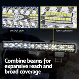Giantz LED Driving Light 28 Inch Flood Spot Light Bar Driving Lamp Offroad Truck CAR-DL-LED-BAR-28-BK