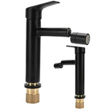 Bathroom Faucet Basin Bathroom Mixer Tap Rotational Bathroom Basin Sink Tap BlackEU 3/8 Thread V1294-YM0901-3112200135212
